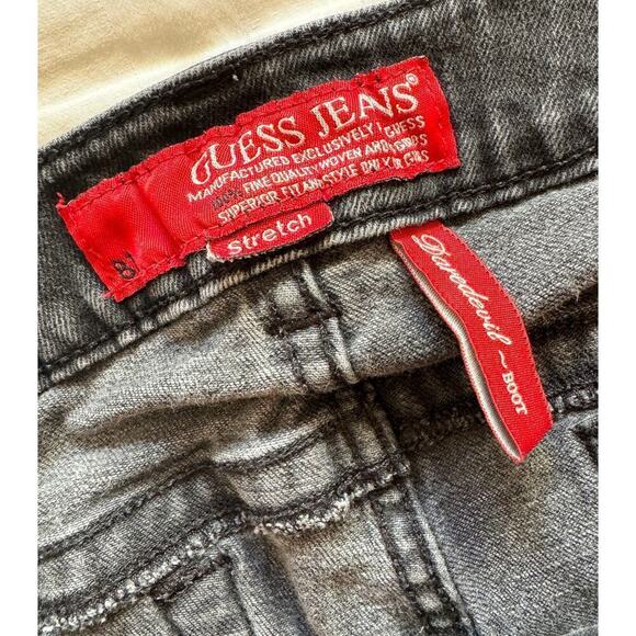 GUESS Vintage Daredevil Bootcut Black Denim Jeans Size 30 (90s y2k retro) - Picture 4 of 5